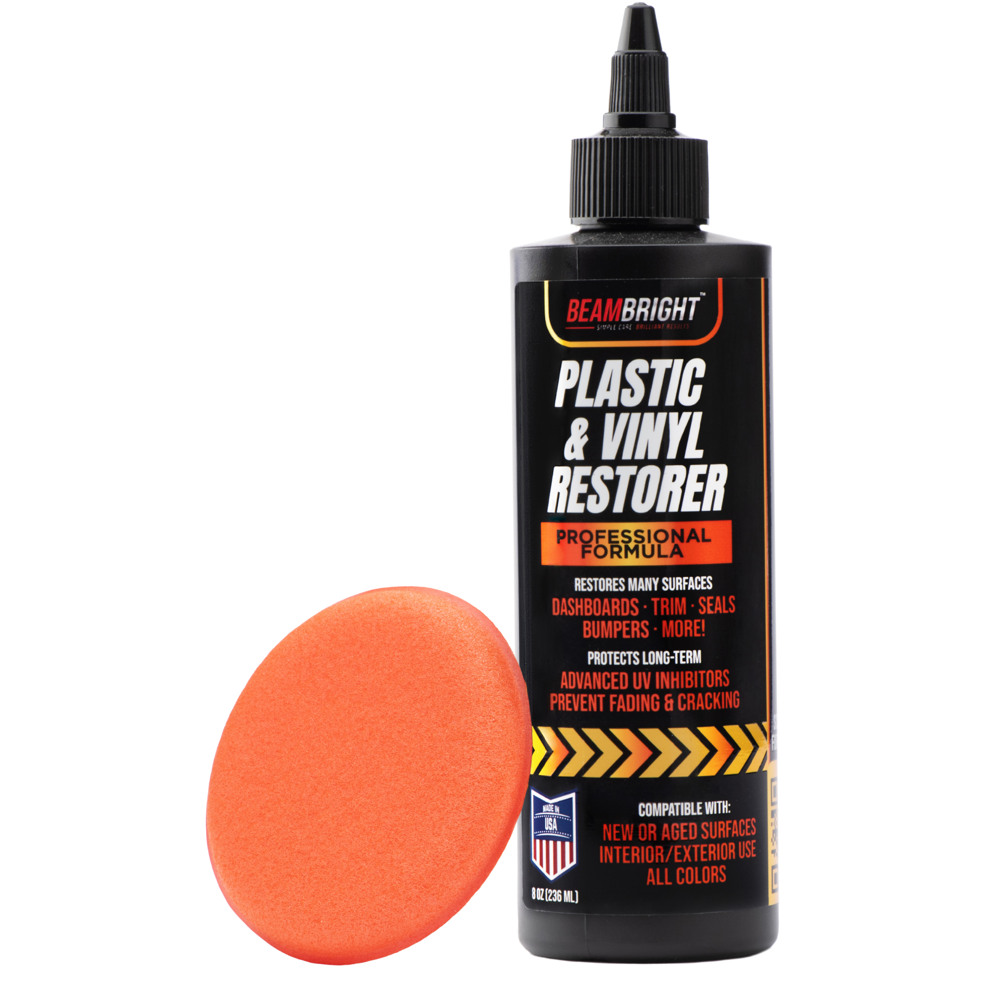 Plastic Restorer – Deep Shine for Faded Plastic, Rubber & Vinyl (8 oz)
