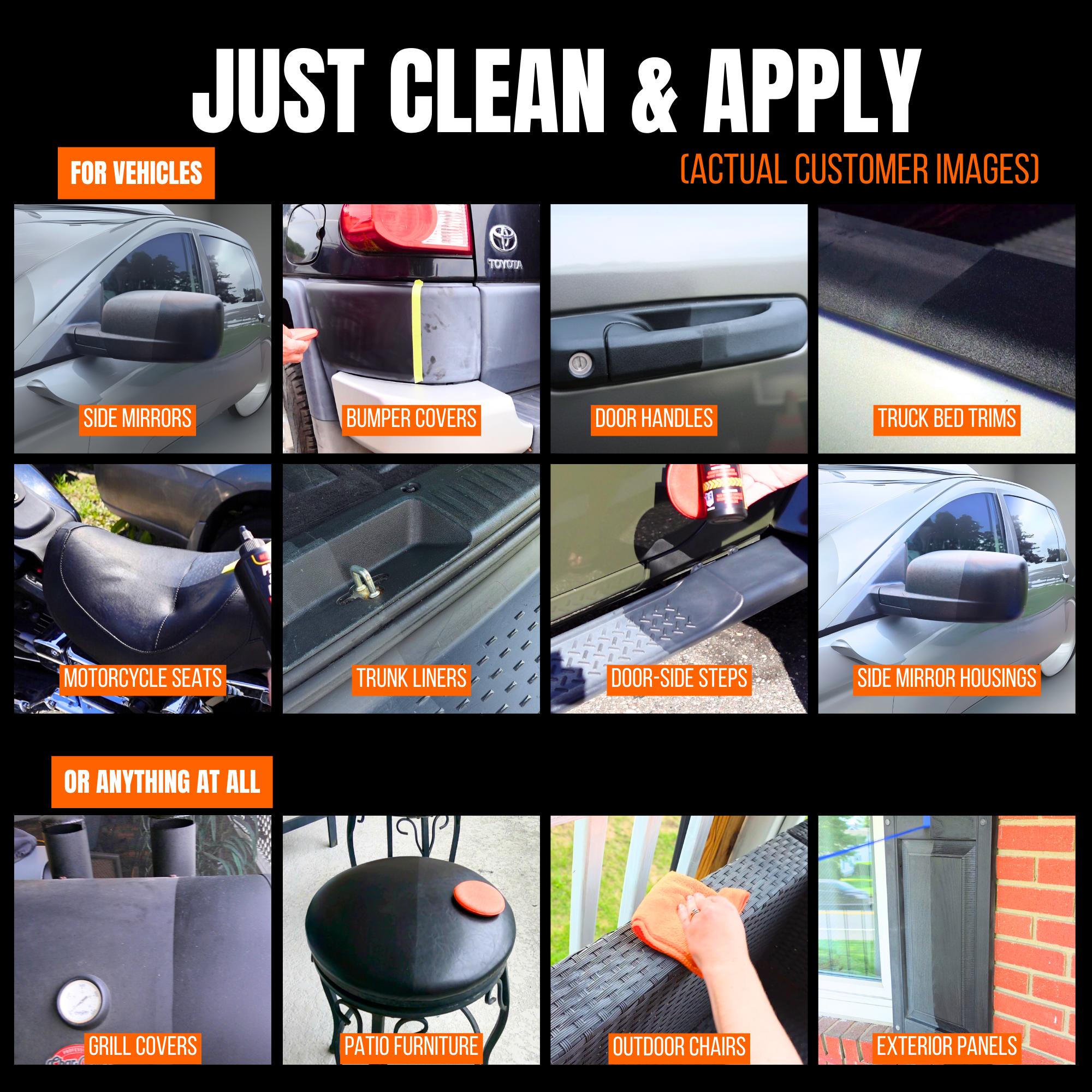 Plastic Restorer – Deep Shine for Faded Plastic, Rubber & Vinyl (8 oz)